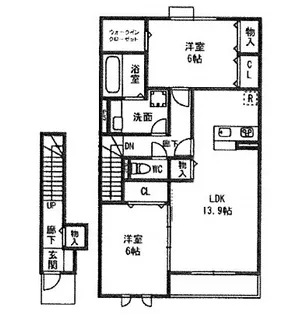 グランシャリオ B棟【2階】の間取り