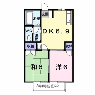 コーポ秋田B棟【201号室】の間取り