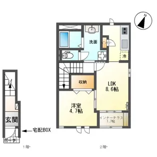 アルベレータ【2階】の間取り