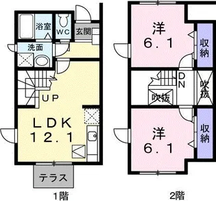 TMリヴェイラⅡ【1階】の間取り