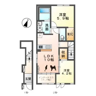 アンビシア【2階】の間取り