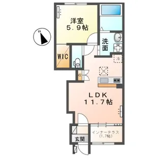 アンベリール・ヴィラⅠ【1階】の間取り