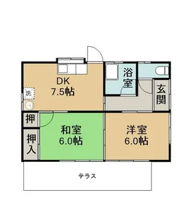 茨城県龍ケ崎市水門【一戸建】の間取り