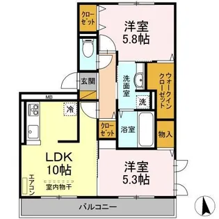 AIRY HILLS(エアリー ヒルズ) C棟【2階】の間取り