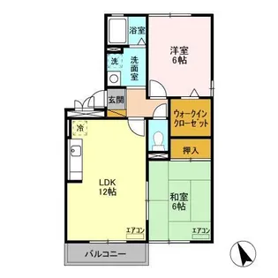 ヒルサイドテラス久保台【A101号室】の間取り