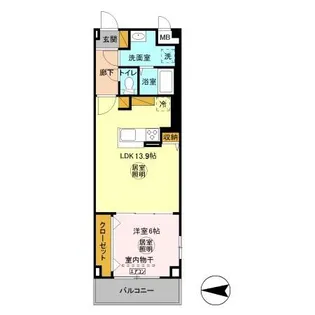 グランベルみらい平【3階】の間取り