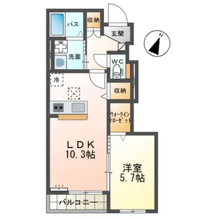 ル・モンブラン【1階】の間取り