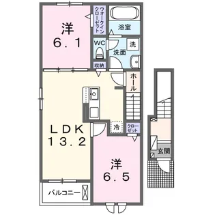 ルノン Ⅰ【2階】の間取り