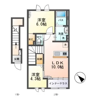 エトワール【2階】の間取り