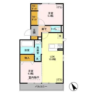 メゾン・ド・ファミーユ【3階】の間取り