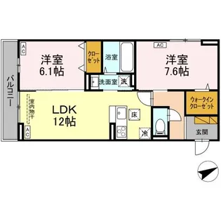 E’CLAT(エクラ)【1階】の間取り