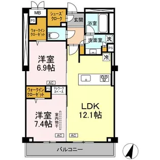プライム フォレスト 百合ケ丘【3階】の間取り