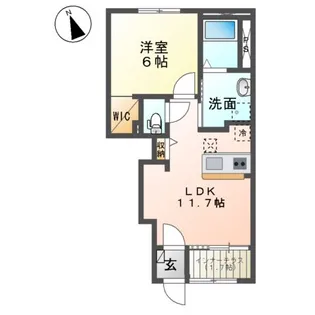 T.K.LIFE【1階】の間取り