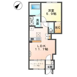 仮)取手市上高井379アパート【1階】の間取り