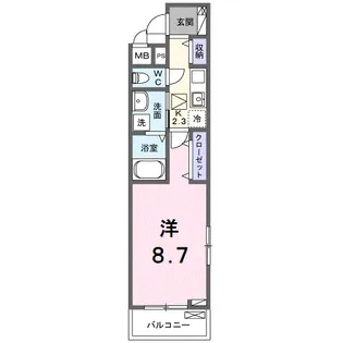 フォレスト佐貫【101号室】の間取り