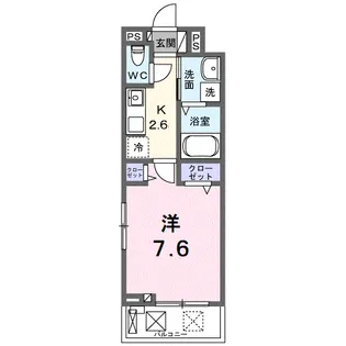 フォレスト佐貫【205号室】の間取り