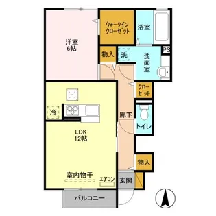 ル・ジャルダン AB【1階】の間取り