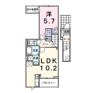 ホグワーツB【2階】の間取り