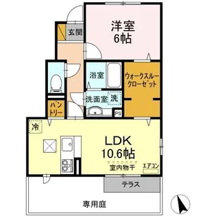 ベル・アジュール D棟【1階】の間取り