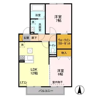 エクレールA・B・C・D B棟【1階】の間取り