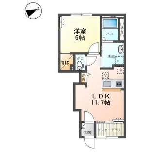 仮)取手市寺田アパート【1階】の間取り