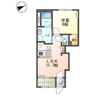 仮)取手市寺田アパート【1階】の間取り