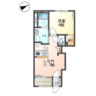 仮)取手市寺田アパート【1階】の間取り