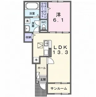 けやきレジデンスΑ【1階】の間取り