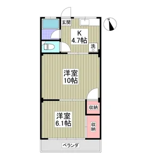 大栄コーポ【3階】の間取り