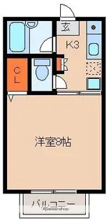 久保田ハイツ1号館【210号室】の間取り