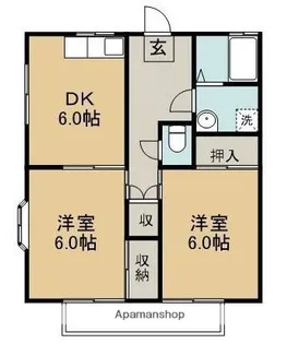 コーポ藤【2階】の間取り