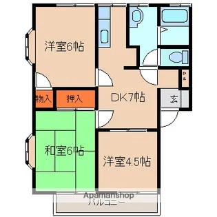 シティハイツソシアルⅡ【1階】の間取り