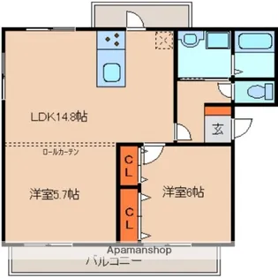 リリーズ・フィールド【2階】の間取り