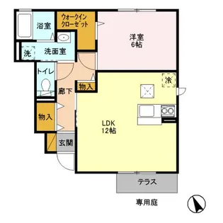 ベル・アジュール B棟【1階】の間取り
