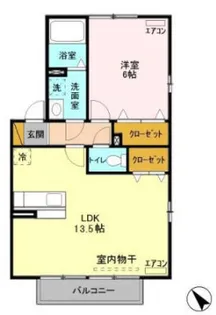 アプローズスクエアABCD【2階】の間取り