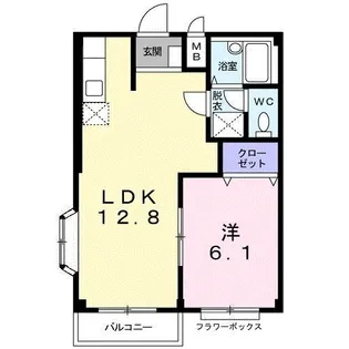 カーサ水海道【2階】の間取り