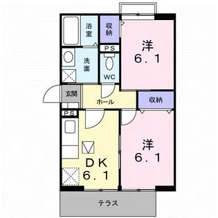 グランリヴィエール【1階】の間取り