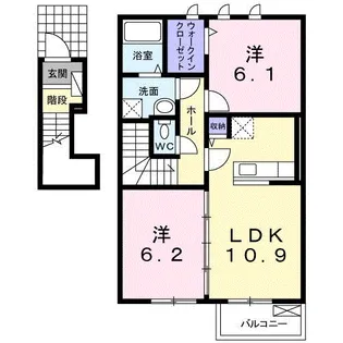 サンライズⅠ【2階】の間取り