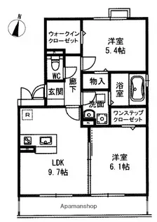 ローズガーデンA棟【1階】の間取り