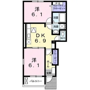 プロムナード壱番館【1階】の間取り
