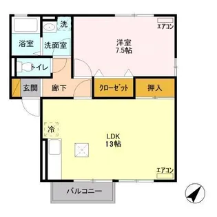 メゾン森PARTⅩ【102号室】の間取り