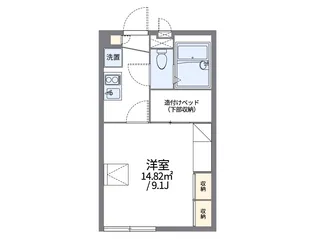 レオパレスプリウス【2階】の間取り