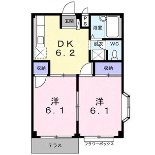 エスポワールM【1階】の間取り