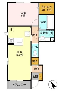 コゥジーコート【1階】の間取り