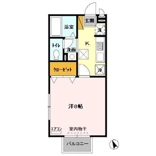 ルミエール K【1階】の間取り