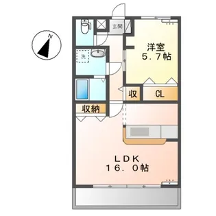 キャトル フィーユ【2階】の間取り
