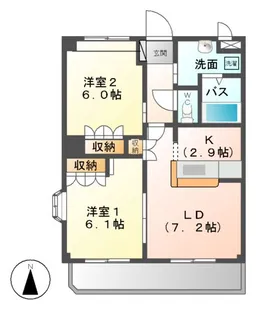 ベルファミーユ1【2階】の間取り