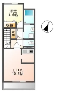 ガーデンシティ B【2階】の間取り