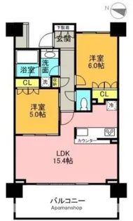 パラッシオ守谷602【1号室】の間取り