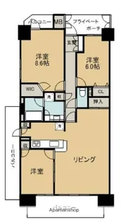 ポレスター守谷ステーションフロント 201【2階】の間取り
